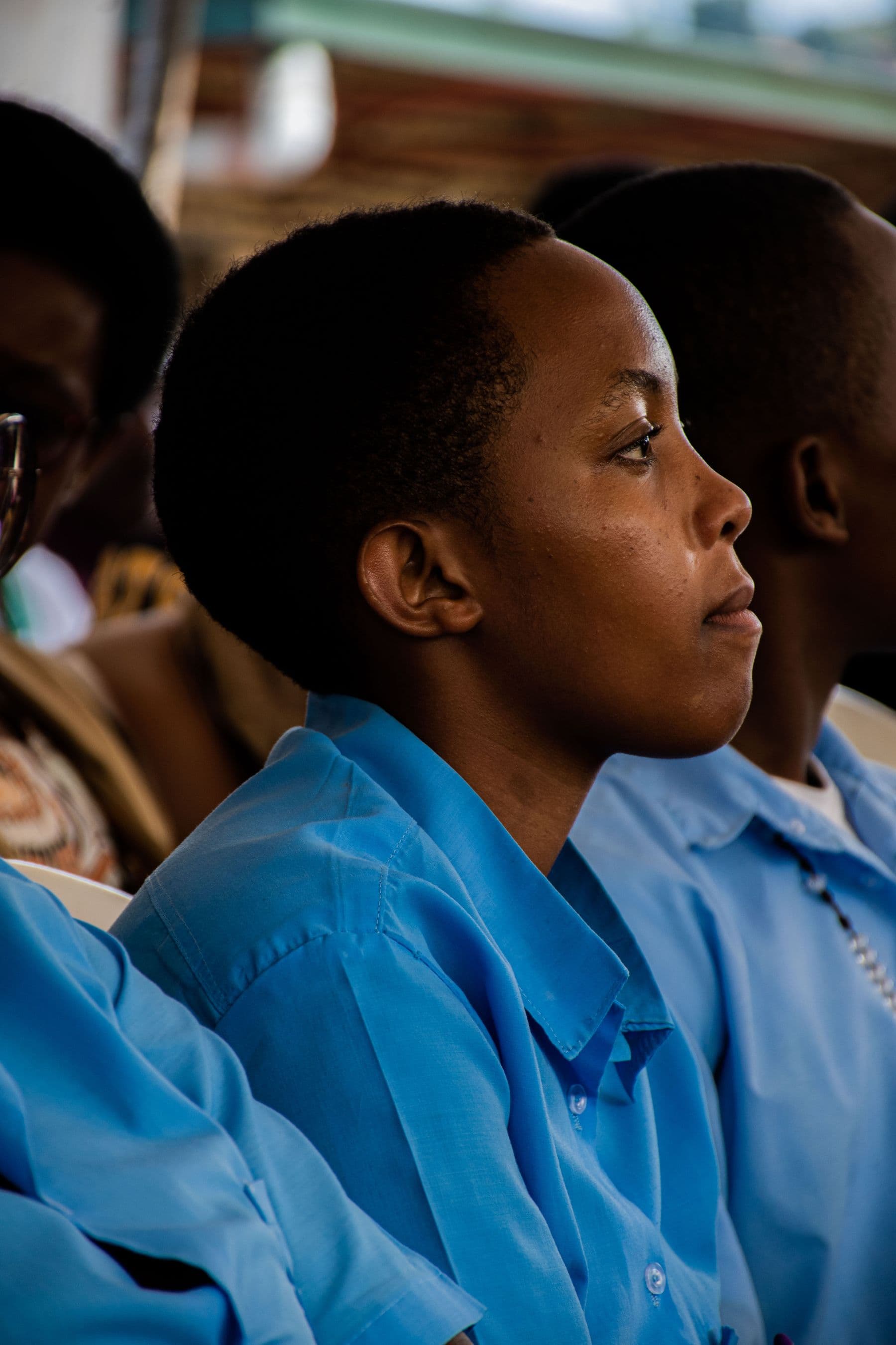 Secondary school students in uniform
